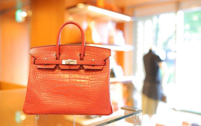 Handtasche «Birkin Bag» von Hermès in orange
