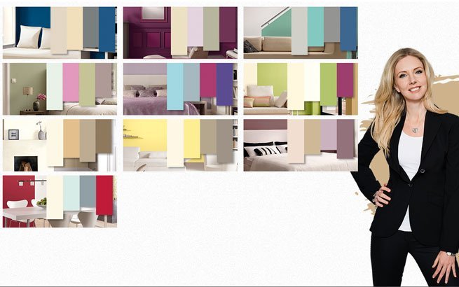 Die Designerin Jette Joop hat harmonische Farbwelten für Wandfarben entworfen