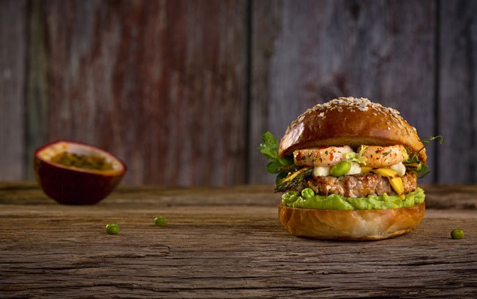 Der schöne Jacques: Burger mit Kalb und Meeresfrüchten