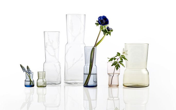 Vasen aus mundgeblasenem Glas
