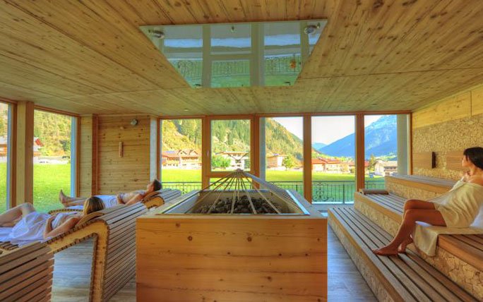 Sauna mit Alpenblick