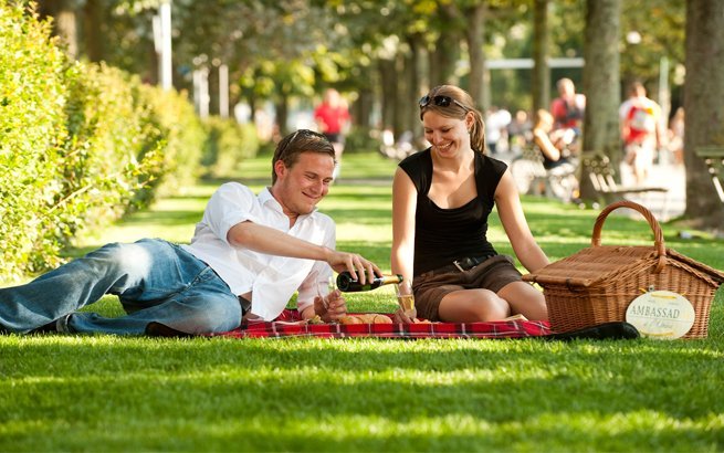 Romantisches Picknick am Zürichsee mit dem Picknickkorb vom Restaurant Opera
