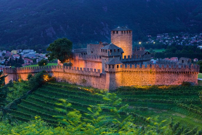 Romantischer Ort: Die drei Burgen von Bellinzona