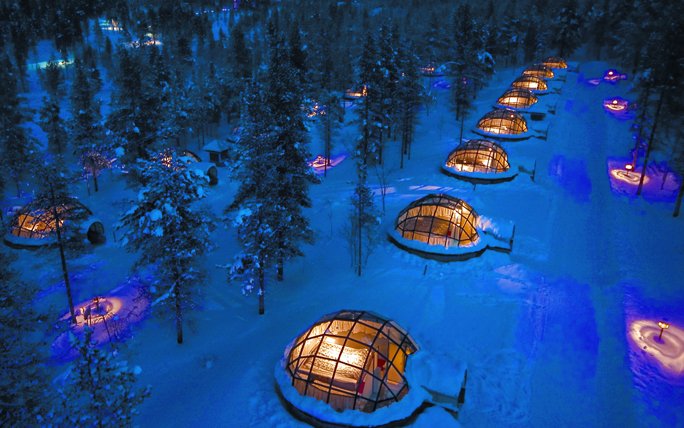 Luxus-Camping in Finnland: Kakslauttanen